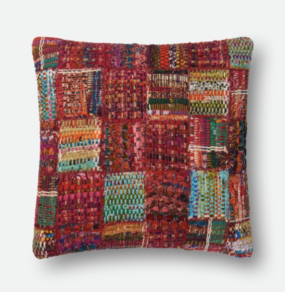P0535 Red / Multi Pillow by Loloi
