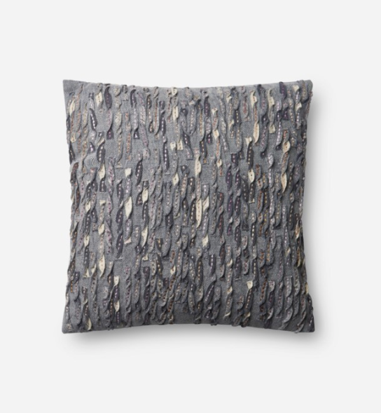 P0605 Grey Pillow by Loloi