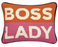 Boss Lady Needlepoint Pillow by Jonathan Adler