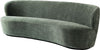 Stay Sofa - Fully Upholstered, Oval, 240x94, Black Base by Gubi