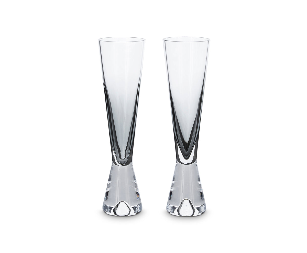 Tank Champagne Glasses Black Set of Two by Tom Dixon