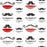 Papier Peint Moustache et Lèvres par Mindthegap