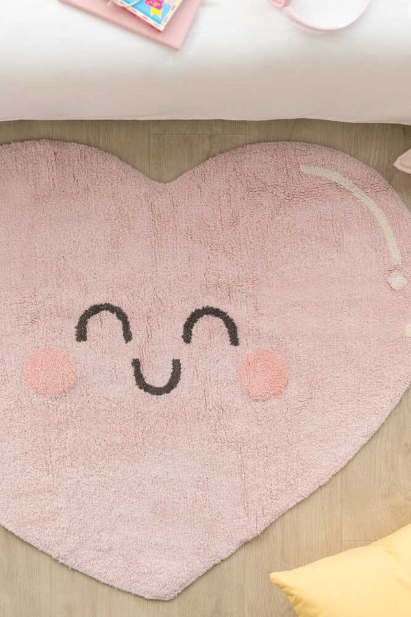 Happy Heart Washable Rug by Lorena Canals