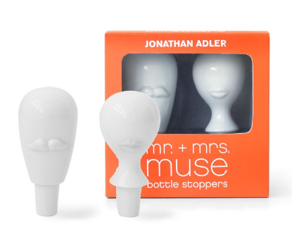 Mr. & Mrs. Muse Bottle Stopper Set by Jonathan Adler
