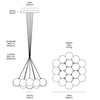 Glass 120R. 19R Chandelier by Anony