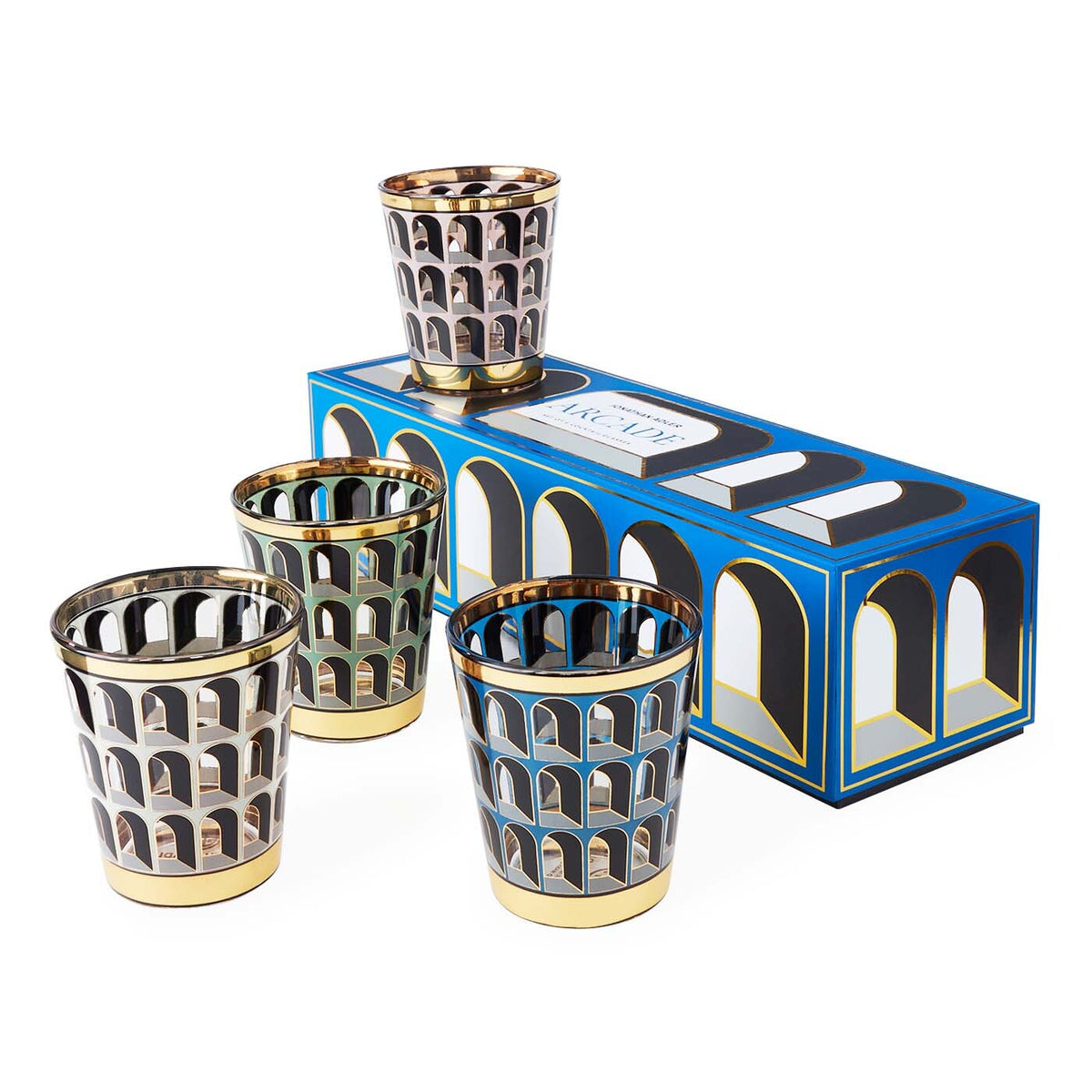 Arcade Glassware Set (Set of 4) by Jonathan Adler