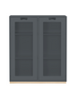 Armoire Snow E avec portes en verre par Asplund