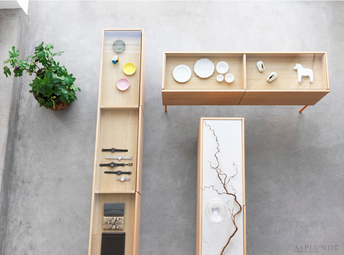 Luc 160 Sideboard with Drawers and Limestone Top by Asplund