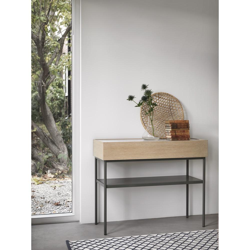 Console Luc 100 en Chêne avec Plateau en Marbre par Asplund
