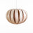White Ruth Small Pendant light by Atelier Cocotte featuring a sleek oak and birch wood design for modern interior lighting.