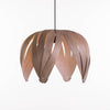 Ti-Fleur Pendant light by Atelier Cocotte with a walnut and white design, showcasing a modern, elegant lighting fixture.