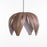 Ti-Fleur pendant light by Atelier Cocotte featuring a walnut and white design, modern lighting fixture with a sculptural flower shape.