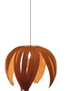 Walnut and white Ti-Fleur Pendant light by Atelier Cocotte, featuring a modern floral-inspired lighting design.