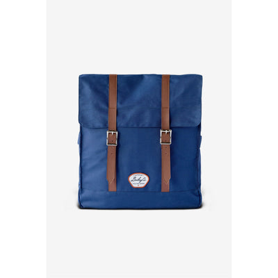 Bailey Co Richmond Convertible Pannier Backpack for Bicycle in Navy front view