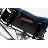 Bailey Co Richmond Convertible Pannier Backpack for Bicycle in Navy slide rack mount top view on bike