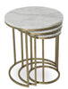 Table d'appoint gigogne en marbre Alexy par Soho Concept