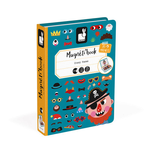 Boy's Crazy Face Magneti'Book by Janod