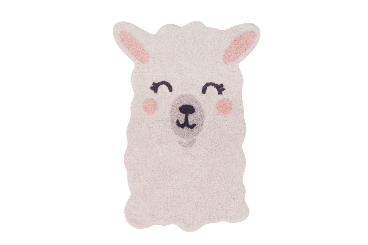 Smile Like a Llama Washable Rug by Lorena Canals