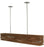 Aeris Linear LED Pendant by Cerno featuring dark-stained walnut and brushed aluminum, 2700K LED lighting, made in the USA.