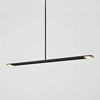Cerno Brevis Linear LED Pendant in brushed aluminum with 2700K warm light, designed for modern USA-made lighting installations
