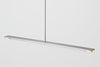 Virga LED Pendant Lamp by Cerno with brushed aluminum finish, 2700K warm lighting, made in the USA, modern lighting fixture