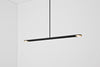 Virga LED pendant lamp by Cerno with brushed aluminum finish, 2700K LED light, designed for modern lighting in USA.