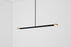 Virga LED pendant lamp by Cerno with brushed aluminum finish, 2700K LED light, designed for modern lighting in USA.