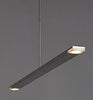 Brushed aluminum Virga LED Pendant Lamp by Cerno, showcasing modern lighting design with warm 2700K LED light. Made in USA.