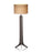 Forma LED floor lamp by Cerno with brushed aluminum, dark walnut finish, and black amaretto accents, made in the USA.