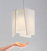 Brushed aluminum Levis LED pendant light by Cerno, made in USA, featuring a sleek, modern design with warm 2700K LED illumination.