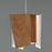 Levis LED pendant light by Cerno featuring brushed aluminum finish and 2700K warm LED lighting, made in the USA.