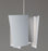Brushed aluminum Levis LED pendant light by Cerno, made in USA, featuring a sleek, modern design with warm 2700K illumination.