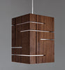 Dark-stained walnut Claudo LED lamp by Cerno, showcasing modern lighting design with warm 2700K LED illumination.