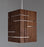 Dark-stained walnut Claudo LED lamp by Cerno, showcasing modern lighting design with warm 2700K LED illumination.