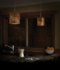 Cerno Claudo LED lamp with dark stained walnut finish, 2700K warm light, modern lighting fixture made in the USA