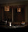 Cerno Claudo LED lamp with dark stained walnut finish, 2700K warm light, modern lighting fixture made in the USA