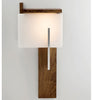 Dark stained walnut Oris wall sconce by Cerno, LED lighting fixture with modern design, made in the USA.