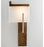 Dark stained walnut Oris wall sconce by Cerno, LED lighting fixture with modern design, made in the USA.