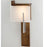Dark stained walnut Oris wall sconce by Cerno, LED lighting fixture, made in the USA, with sleek modern design.