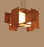 Dark stained walnut Cerno Muto suspension light, modern lighting fixture with sleek design, made in the USA.