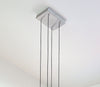 Dark stained walnut Muto Suspension Light by Cerno, modern USA-made lighting fixture with sleek design and warm 2700K glow.