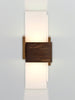 Oiled walnut Acuo wall sconce by Cerno, USA-made LED lighting fixture with sleek design and modern aesthetic.