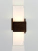 Cerno Acuo wall sconce with oiled walnut finish and LED lighting, made in USA, showcasing modern lighting design.