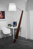 Silva Giant Floor Lamp by Cerno, made in USA, featuring a sleek oiled walnut finish and modern lighting design.