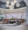 Cerno Silva giant floor lamp with oiled walnut finish, modern lighting design, made in the USA.