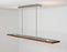 Vix Linear LED Pendant by Cerno with dark stained walnut finish and 2700K LED lighting, made in the USA.
