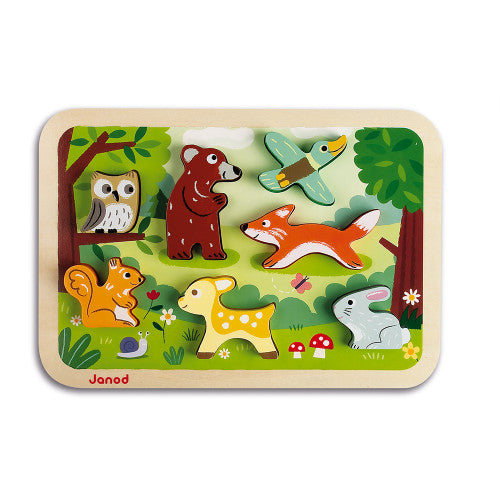 Puzzle Chunky Forêt (7 pièces) par Janod