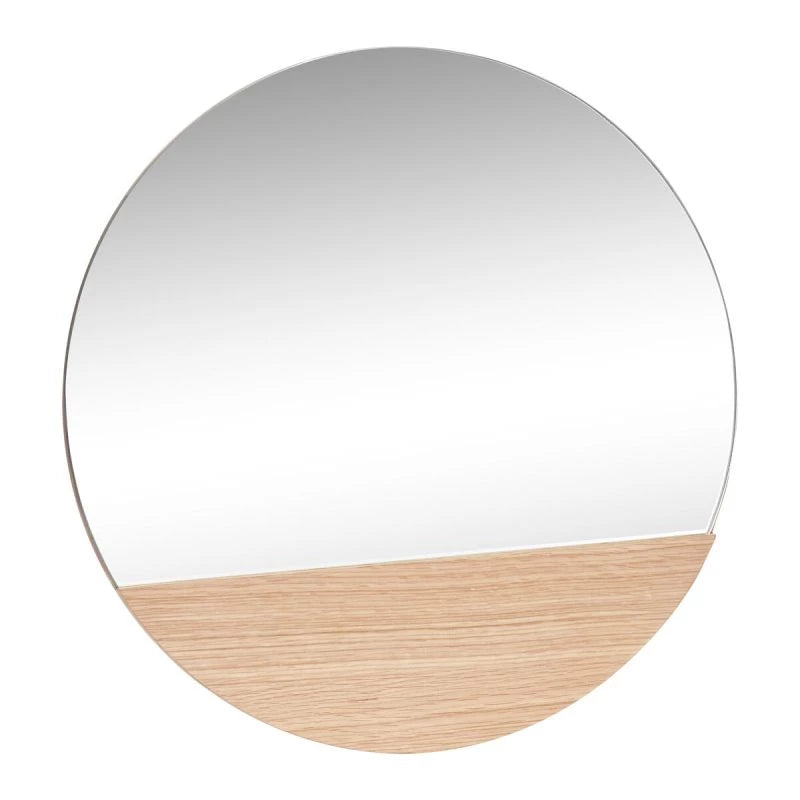 Crescent Wall Mirror Round / Oval Natural by Hübsch