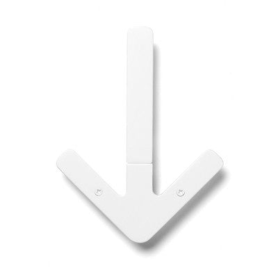 White arrow-shaped hanger by Design House Stockholm, a stylish accessories piece for organizing or decorating spaces.