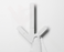 White arrow-shaped hanger by Design House Stockholm, modern accessories for organization and stylish display.